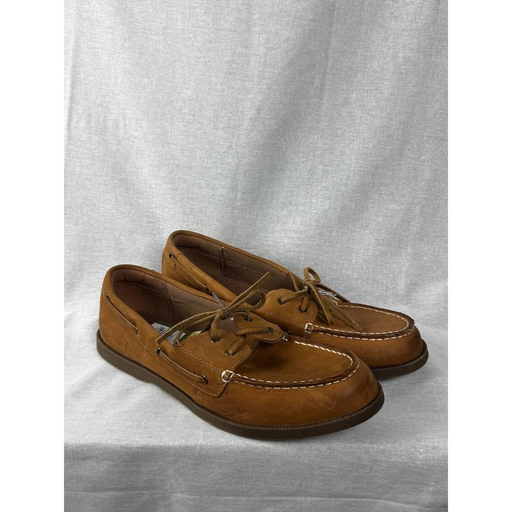 Goodfellow & Co Mens Tan Leather Boat Shoes Nautical‎ Loafers Size 11.5 NEW